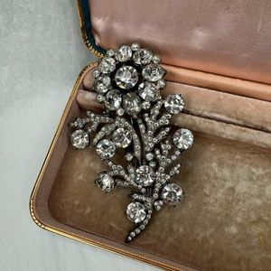Eisenberg Original Flower Fur Clip Brooch